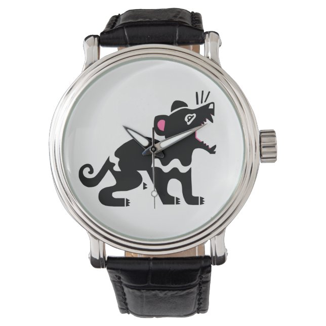 Reloj De Pulsera Dibujo manual - Guay Tasmanian DEVIL - Marsupial - (Anverso)
