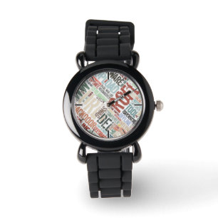 Reloj De Pulsera Diccionario de Computadora en Colores