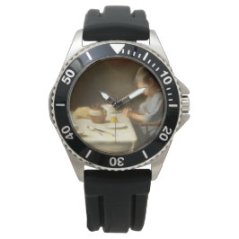 Reloj De Pulsera Diciendo gracia (niño rezando en la mesa)