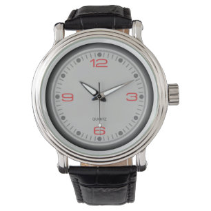 Reloj De Pulsera Dígito rojo simple con marco sombreado