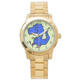 Reloj De Pulsera Dino azul divertido para caminar