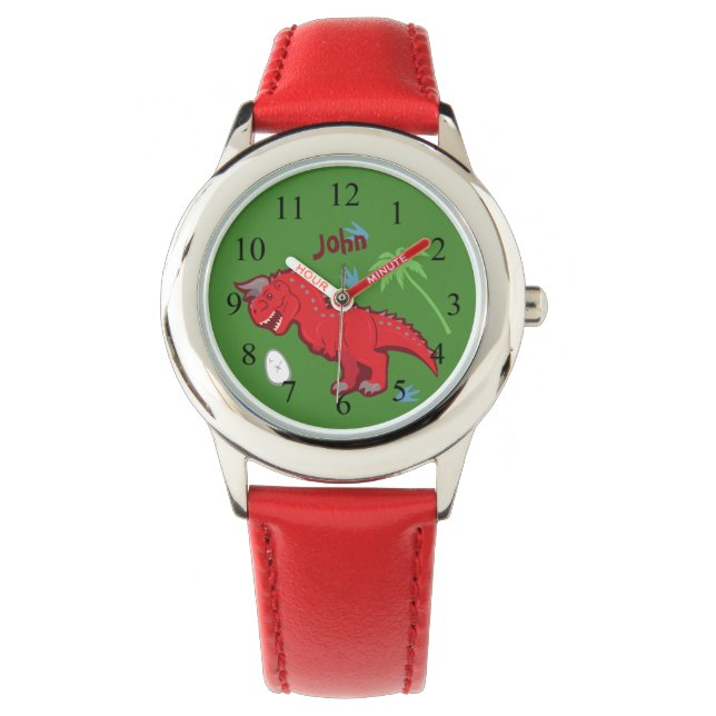 Reloj De Pulsera Dinosaurio Bebé Carnotaurus (Anverso)