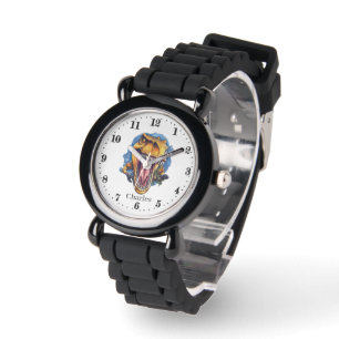 Reloj De Pulsera Dinosaurio de los chicos de Guay añadir nombre