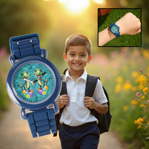 Reloj De Pulsera Dinosaurio pequeño y lindo con muchos globos de co