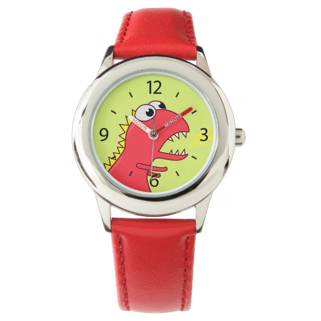 Reloj De Pulsera Dinosaurio T-Rex Personalizado de la respiración c (Anverso)