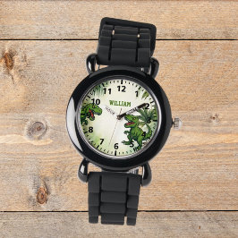 Reloj De Pulsera Dinosaurio Tyrannosaurus Rex jungla