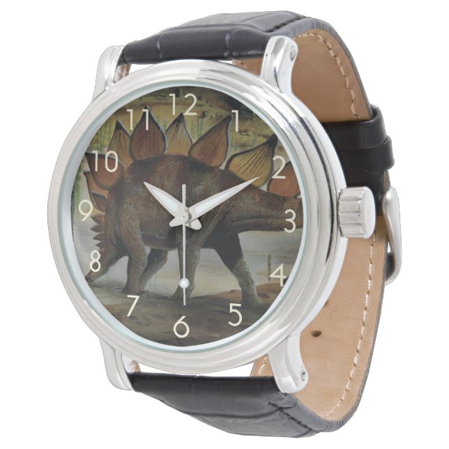 Reloj De Pulsera Dinosaurios antiguos, Stegosaurus, cola con púas (Angular)