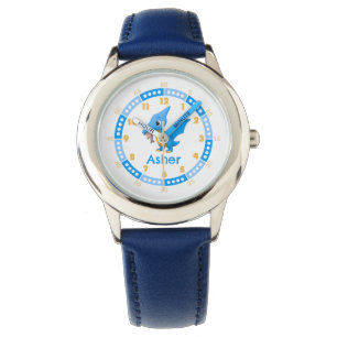 Reloj De Pulsera Dinosaurios Blue Cute Personalizados Aprende a con