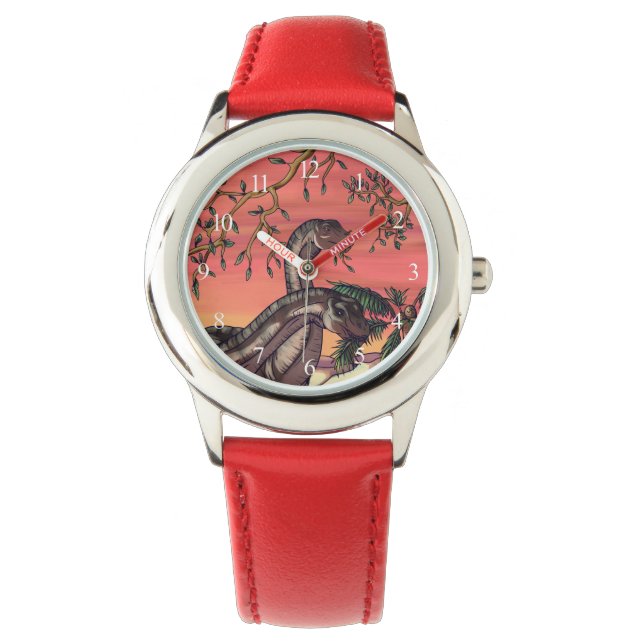 Reloj De Pulsera Dinosaurios en Dusk (Anverso)
