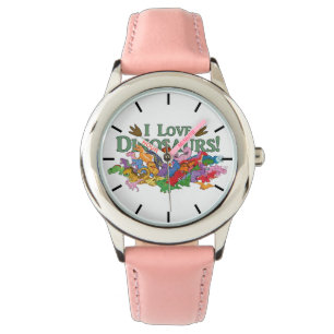Reloj De Pulsera Dinosaurios lindos y coloridos