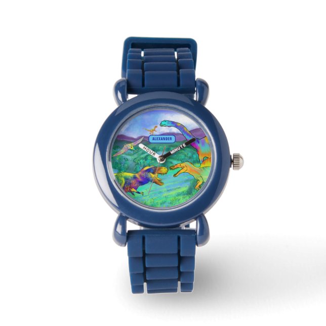 Reloj De Pulsera dinosaurios personalizados (Anverso)