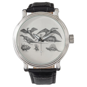 Reloj De Pulsera Dinosaurios retros del ilustracion del dinosaurio