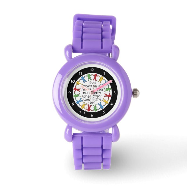 Reloj De Pulsera Dios ama a todos (Anverso)