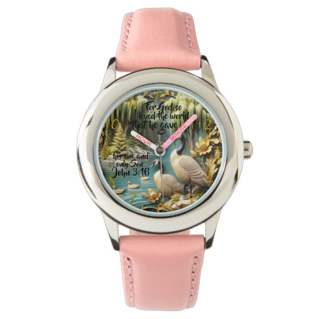 Reloj De Pulsera Dios amó tanto al mundo  (Anverso)