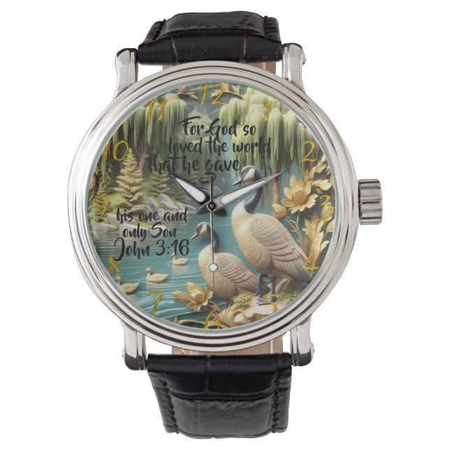 Reloj De Pulsera Dios amó tanto al mundo  (Anverso)