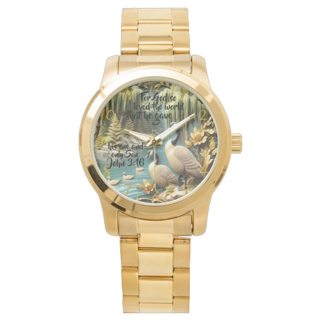 Reloj De Pulsera Dios amó tanto al mundo  (Anverso)