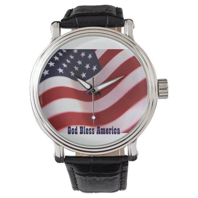 Reloj De Pulsera Dios bendiga a Estados Unidos (Anverso)