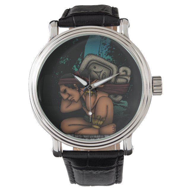 Reloj De Pulsera Dios maya (Anverso)