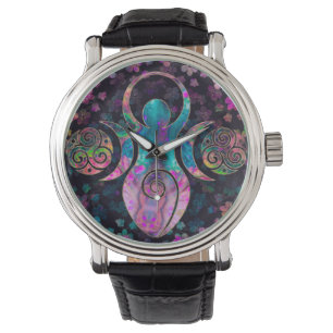 Reloj De Pulsera Diosa Luna Triple con triskele