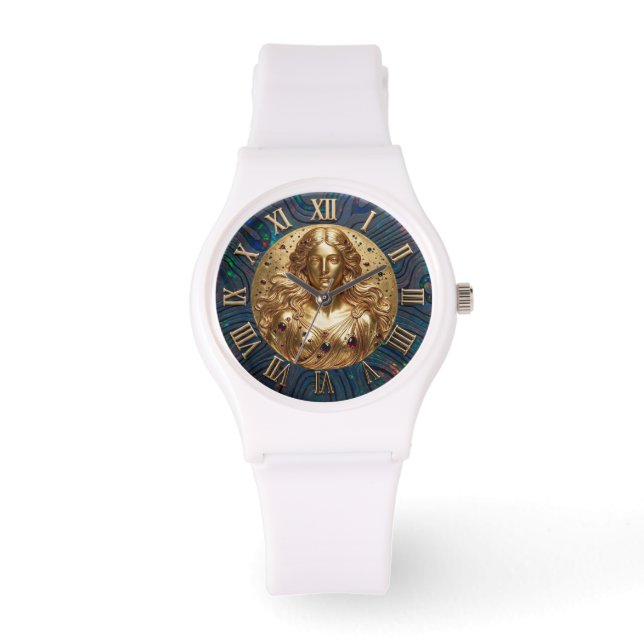 Reloj De Pulsera Diosa Nyx Dial de Opalo Negro (Anverso)