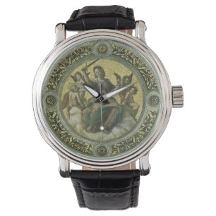 Reloj De Pulsera Diosa romana Justicia con ángeles de Raphael