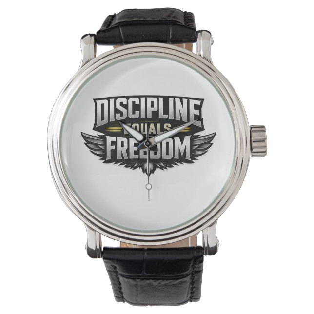Reloj De Pulsera Discipline Equals Freedom – Motivational Design  (Anverso)