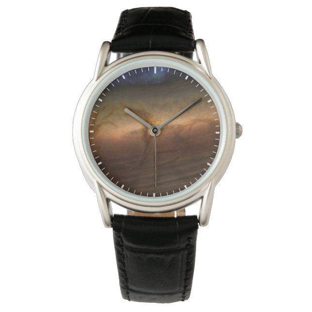 Reloj De Pulsera Discos De Estrellas De Círculo De Material De Form (Anverso)