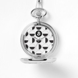 Reloj De Pulsera Diseñador de bitcoin en blanco y negro