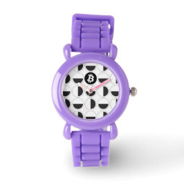 Reloj De Pulsera Diseñador de bitcoin en blanco y negro