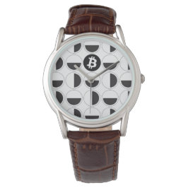 Reloj De Pulsera Diseñador de bitcoin en blanco y negro