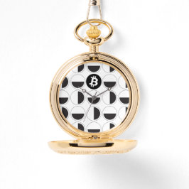 Reloj De Pulsera Diseñador de bitcoin en blanco y negro