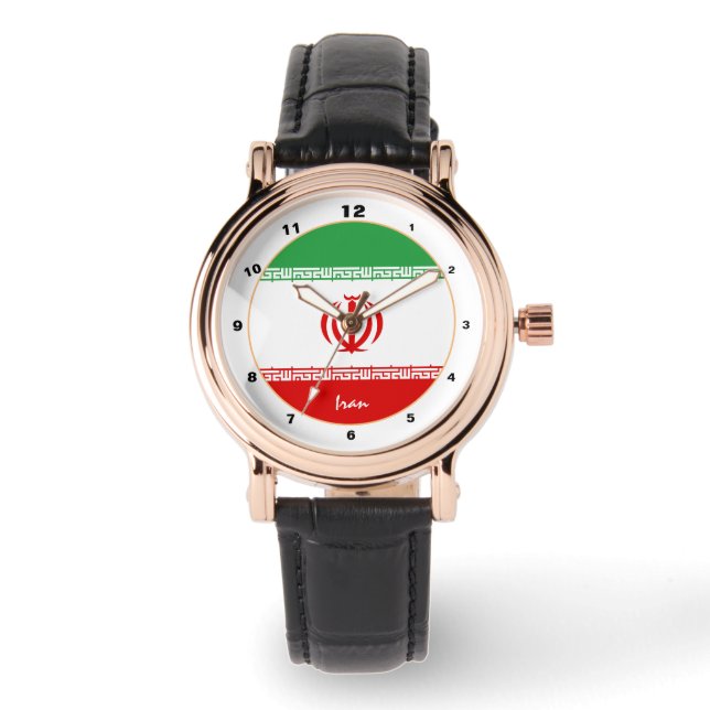 Reloj De Pulsera Diseñar la bandera iraní y la moda iraní (Anverso)