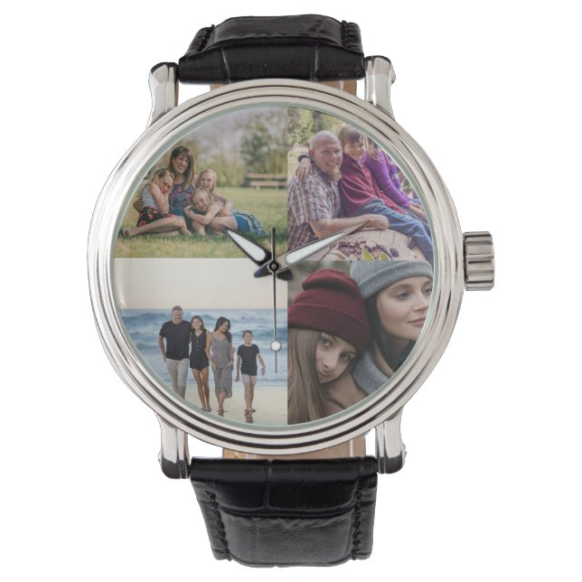 Reloj De Pulsera Diseñar su propio Collage de fotos 4 (Anverso)