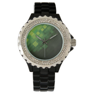 Reloj De Pulsera Diseño abstracto verde de la tecnología