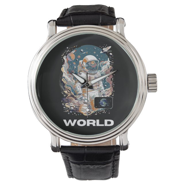 Reloj De Pulsera Diseño astronauta mundial (Anverso)