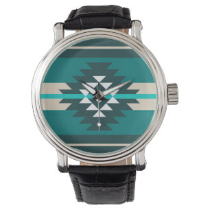 Reloj De Pulsera Diseño azteca de color turquesa
