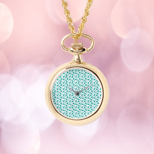 Reloj De Pulsera Diseño boho floral de paisley verde azul