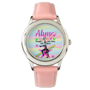 RELOJ DE PULSERA DISEÑO CHICA DE GIMNASTICA PEQUEÑO PERO FERIZ