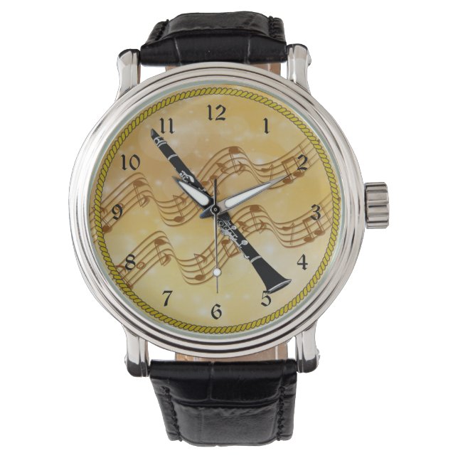 Reloj De Pulsera Diseño Clarinet colorido (Anverso)
