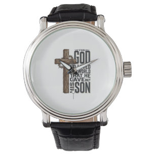 Reloj De Pulsera Diseño Cristiano Grabado Vintage Cruz Juan 3_16