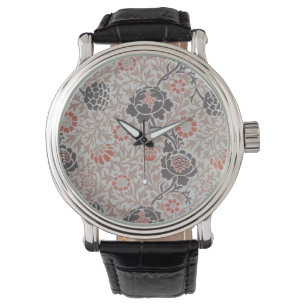 Reloj De Pulsera Diseño de arte botánico de Grafton de William Morr