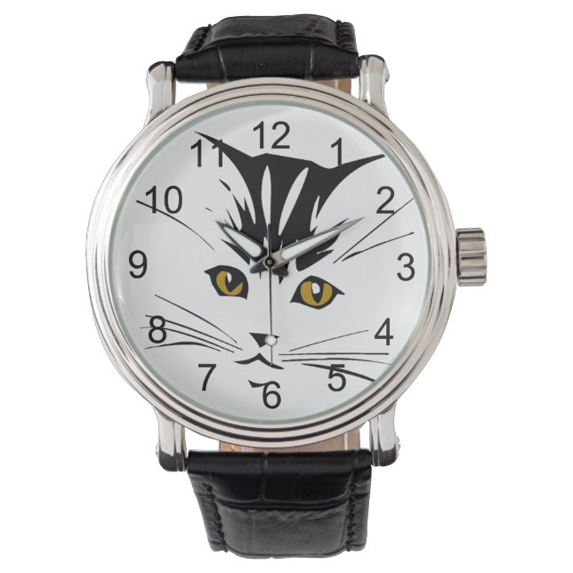 Reloj De Pulsera Diseño de arte de gato (Anverso)