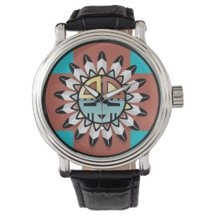 Reloj De Pulsera Diseño de arte tribal Hopi Kachina