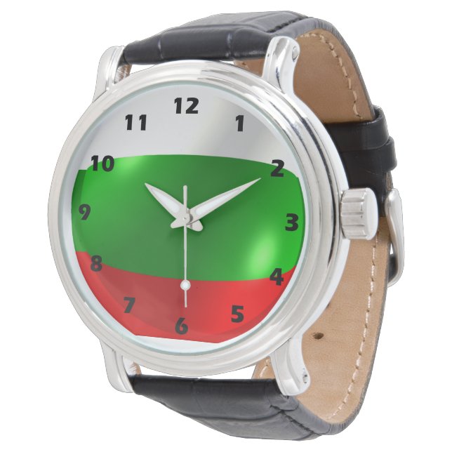 Reloj De Pulsera Diseño de bandera búlgara (Angular)