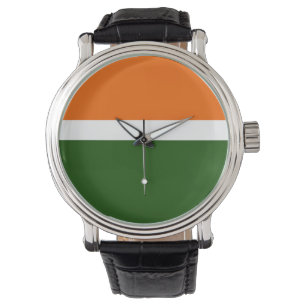 Reloj De Pulsera Diseño de bloque de color verde claro naranja