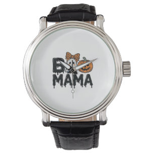 Reloj De Pulsera Diseño de camiseta Boo Mama Halloween Fantasma Cal