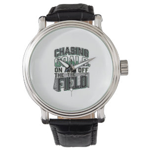 Reloj De Pulsera Diseño de camiseta de campo vintage de fútbol Chas