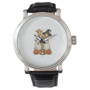 Reloj De Pulsera Diseño de camiseta de Halloween de jirafa fantasma
