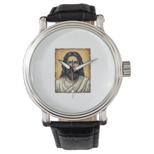Reloj De Pulsera Diseño de camiseta de retrato religioso grabado vi