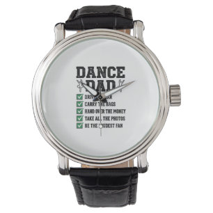 Reloj De Pulsera diseño de camiseta Vintage Dance Dad Checklist_1